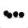 Pompons aus Polyester in Schwarz, 20 mm, 30 Stück