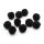 Pompons Polyester in Schwarz 30 mm, 10 Stück