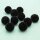 Pompons Polyester in Schwarz 30 mm, 10 Stück
