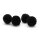 Pompons Polyester in Schwarz 30 mm, 10 Stück