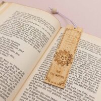 Lesezeichen aus Bambus 12x3 cm Tarot-Motiv "Die...