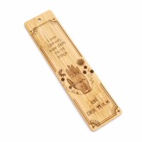 Lesezeichen aus Bambus 12x3 cm Tarot-Motiv "Der...