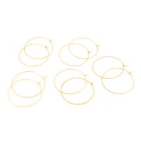 Creolen aus 316 Edelstahl 30 mm mit 18K Goldbeschichtung...