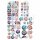 Digitale Druckvorlage "Springtime 2" rund & eckig - Blumenmotive für Cabochons & Schmuck (Download)