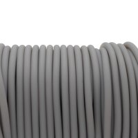Hohlkordel aus PVC-Kautschuk-Mix in Grau 3 mm 2 Meter