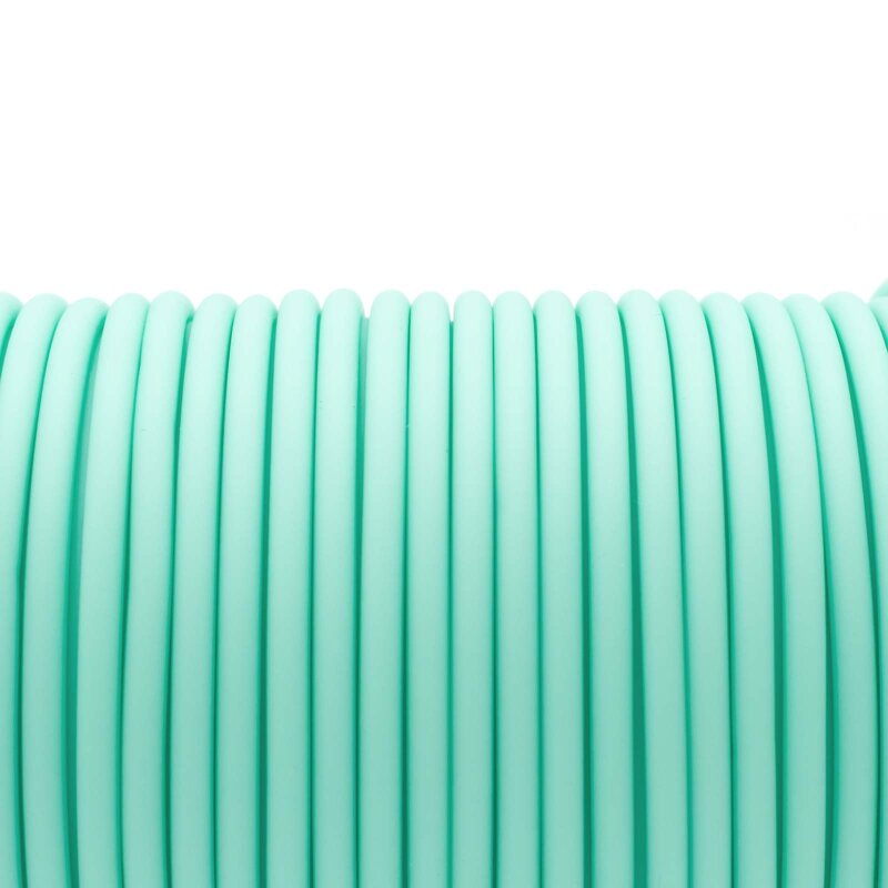 Hohlkordel aus PVC-Kautschuk-Mix in Türkis 3 mm 2 Meter