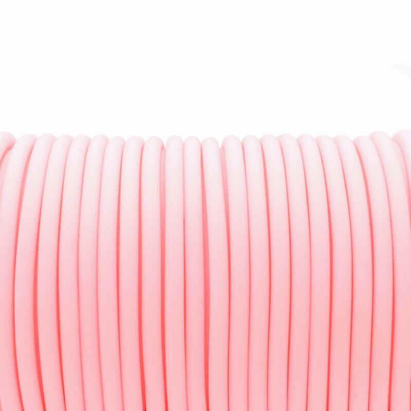 Hohlkordel aus PVC-Kautschuk-Mix in Rosa 3 mm 2 Meter
