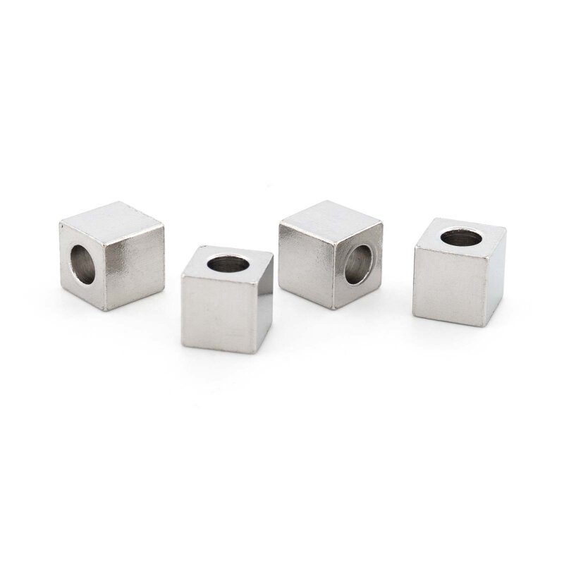 Zwischenperle Würfel aus 304 Edelstahl 6 mm 4 Stück