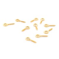 Schraubösen aus 304 Edelstahl 18k Gold...