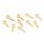 Schraubösen aus 304 Edelstahl 18k Gold IP-beschichtet 10 mm 10 Stück