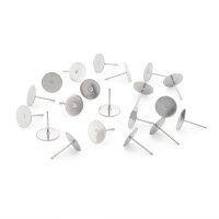 Ohrstecker Rohlinge aus 316 Edelstahl mit 8 mm...
