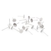 Ohrstecker Rohlinge aus 316 Edelstahl mit 6 mm...