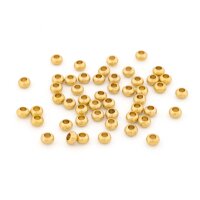 Zwischenperlen aus Messing unbehandelt 3 x 2 mm 50...