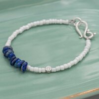 Zwischenperle aus 925 Silber 4 x 2 mm mit Zirkonia