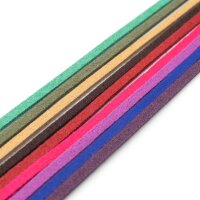 Band aus Wildlederimitat 3 mm verschiedene Farben - 4 m