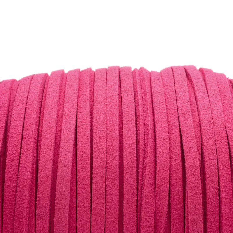 Band aus Wildlederimitat 3 mm Pink - 4 m