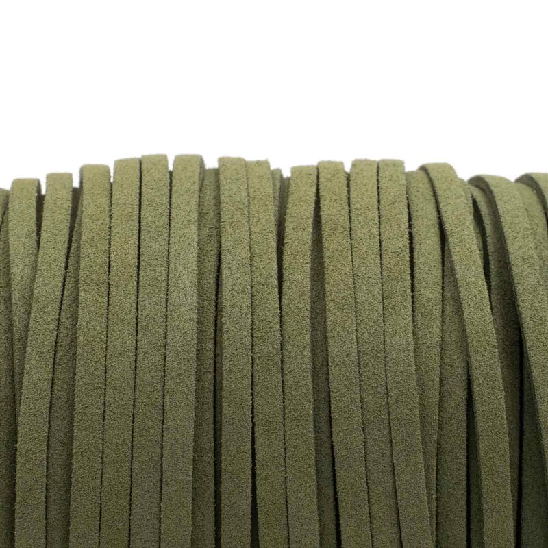 Band aus Wildlederimitat 3 mm Olive - 4 m