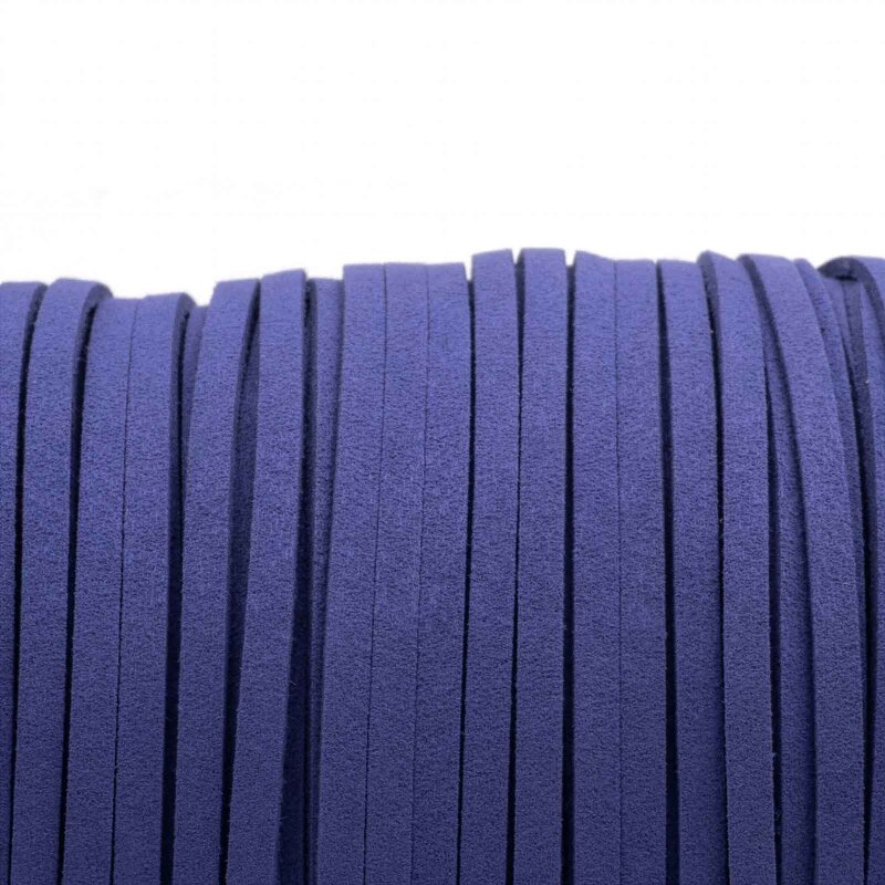 Band aus Wildlederimitat verschiedene Farben, 4 mm breit, 4 mm Blau