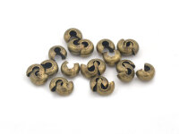 Coverperlen in antik bronzefarben, geschlossen 4mm 20...