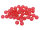 40 Glasperlen in rot gefrostet, 6 mm rot