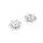 Perlkappen Messing platinfarben 10 mm mit Zirkonia 2 Stück
