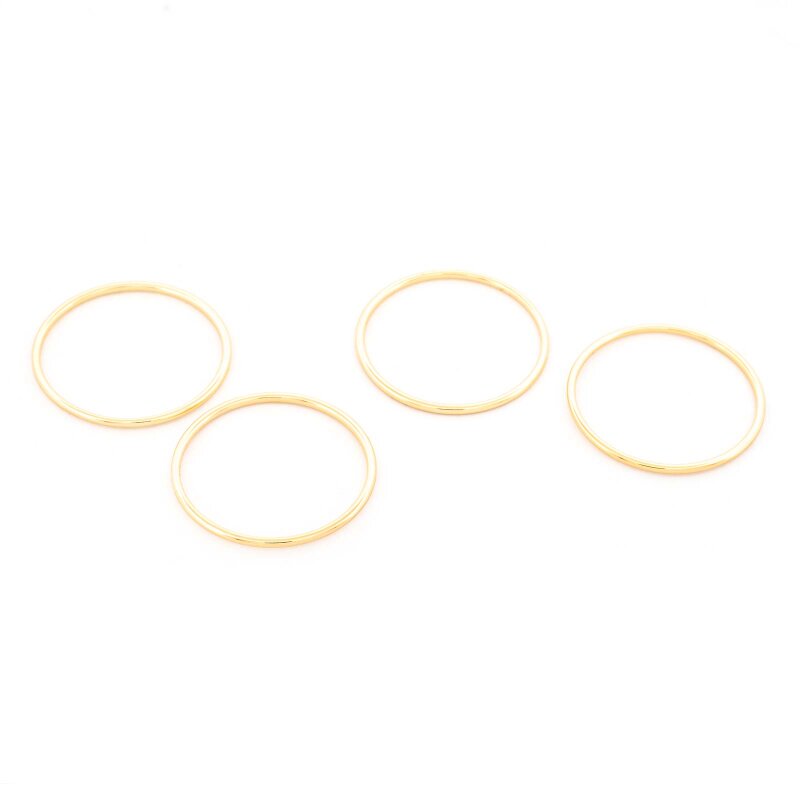 geschlossene Ringe 20 mm Messing IP-beschichtet 4 Stück