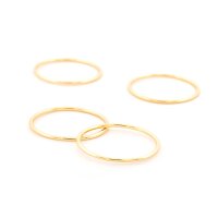 geschlossene Ringe 20 mm Messing IP-beschichtet 4 Stück