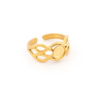 Ringrohling 304 Edelstahl 18K IP-Beschichtung für 6...
