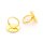 Ringrohlinge 304 Edelstahl 18k Gold beschichtet für 20 mm Cabochons 2 Stück