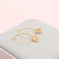 Anhänger Qualle 18K Gold beschichtet Messing Pink...