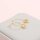 Anhänger Qualle 18K Gold beschichtet Messing Pink Zirkonia 9 mm 1 Stück
