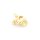Anhänger Qualle 18K Gold beschichtet Messing Pink Zirkonia 9 mm 1 Stück