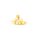 Anhänger Qualle 18K Gold beschichtet Messing Pink Zirkonia 9 mm 1 Stück