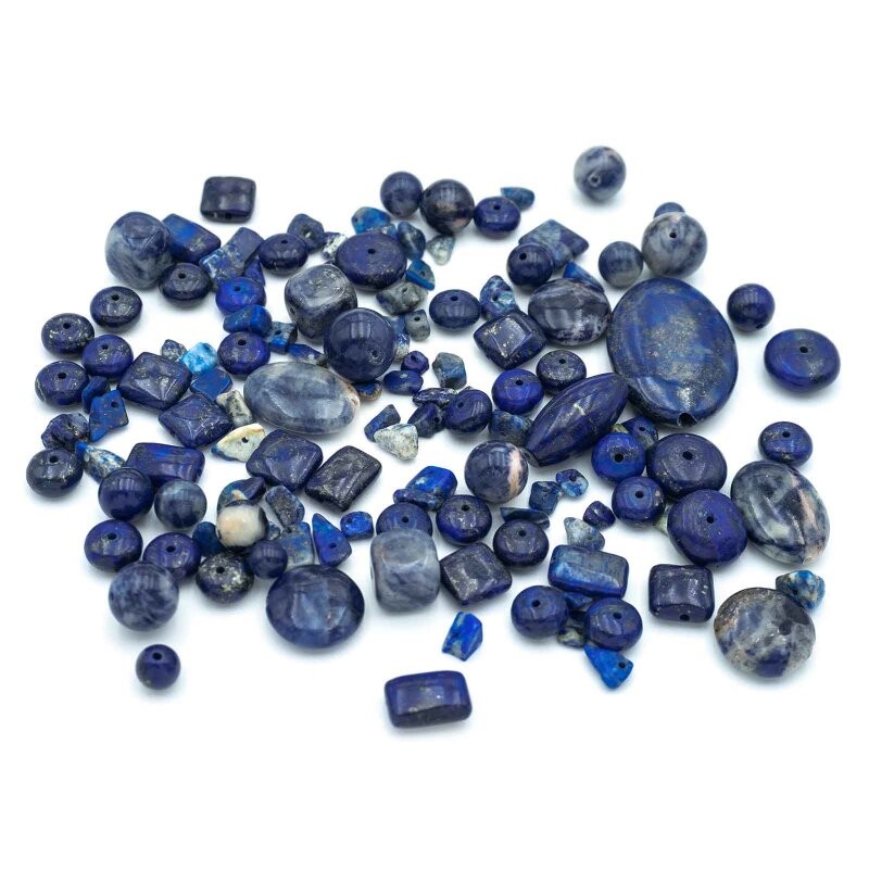 Edelstein Mix Ocean Blue - Lapis Lazuli, Sodalith & Co. 100 Gramm Mix