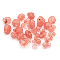 Cherry Quartz Perlen Überraschungsmix 50 Gramm