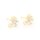 Ohrstecker Blume Messing mit Zirkonia und Öse 7mm 18K vergoldet 2 Stück