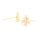 Ohrstecker Blume Messing mit Zirkonia und Öse 7mm 18K vergoldet 2 Stück