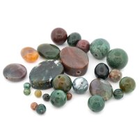 Indischer Achat Perlen-Mix - Bunte Edelstein-Mischung...