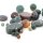 Indischer Achat Perlen-Mix - Bunte Edelstein-Mischung 6-35 mm 50g