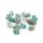 Aquamarin Nuggets ca. 6-9 mm mit 1 mm Loch - 5g Packung