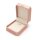 Edle Schmuckbox Rosa Kunstleder 8x7x4 cm mit Samt-Inlay und Kronen-Applikation
