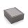 Edle Schmuckschachtel 8,5 x 7,5 x 3,5 cm in Grau mit Samteinlage und Klappdeckel