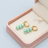 Facettierte Glasperlen im Edelstein-Look Mintgrün -...