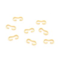 8-förmige Verbinder Messing 18K vergoldet 7x3 mm 8...