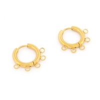 Creole 15 mm 304 Edelstahl mit 5 Ösen Gold...