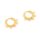 Creole 15 mm 304 Edelstahl mit 5 Ösen Gold IP-beschichtet - 2 Stück