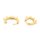 Creole 15 mm 304 Edelstahl mit 5 Ösen Gold IP-beschichtet - 2 Stück
