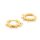 Creole 15 mm 304 Edelstahl mit 5 Ösen Gold IP-beschichtet - 2 Stück