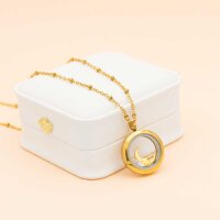 Mond Einleger beidseitig 12 mm goldfarben für...