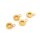 Charm-Träger aus 304 Edelstahl 18K Gold IP-beschichtet, ca. 4,5 mm Loch, 4 Stück